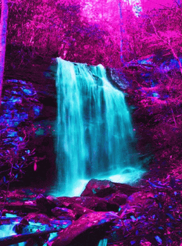 Beautiful Waterfall GIF - Beautiful Waterfall Pink GIFs