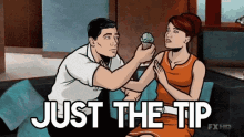Just The Tip Archer GIF - Just The Tip Archer Ice Cream GIFs