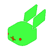 Rabbit R1 Grunny Sticker - Rabbit R1 Grunny Green Bunny Stickers