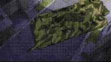 a computer generated image of a camouflaged tank