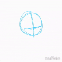 a drawing of a circle with a cross in the middle and the word ibis paint below it