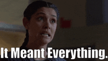 a woman says it meant everything while looking at something
