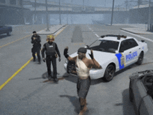 a police car with the word police on the side of it
