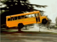 Flying Bus Be Safe GIF