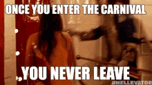 Once You Enter The Carnival You Never Leave GIF - Hellevator Scared Hellevator Series GIFs