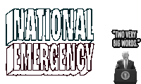 National Emergency Two Very Big Words Sticker - National Emergency Two Very Big Words Donald Trump Stickers