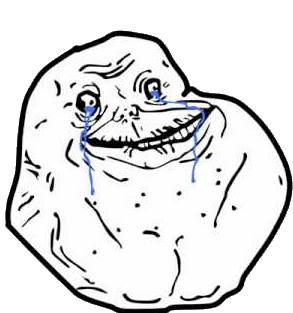 Forever Alone Troll Face Crying GIF
