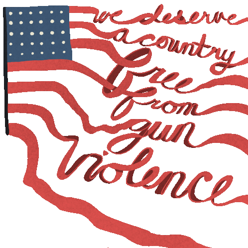 We Deserve A Country Free From Gun Violence Gun Reform Sticker - We Deserve A Country Free From Gun Violence Gun Reform Nra Stickers