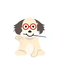 a dog holding a sparkler with the words happy fourth of july