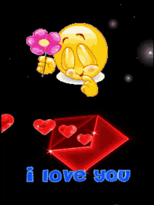 love you hearts envelope shy shy emoji