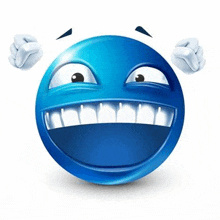 Yipee Blue Emoji Face GIF - Yipee Blue Emoji Face Blue GIFs