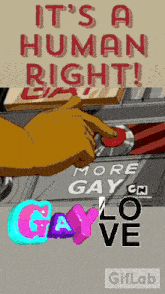 a poster that says " it 's a human right "