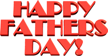 a red sign that says happy father 's day