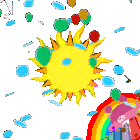 Sun Confetti Sticker - Sun Confetti Rainbow Stickers
