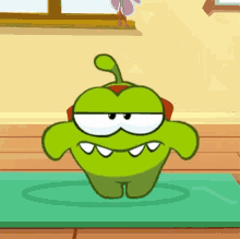 Exercising Om Nom GIF - Exercising Om Nom Om Nom And Cut The Rope GIFs