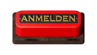 a red button with the word anmelden in gold