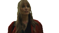 a woman is asking what is that while wearing a red robe