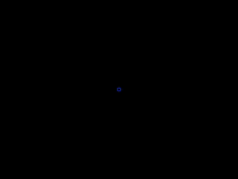 a blue light is shining through a cracked glass