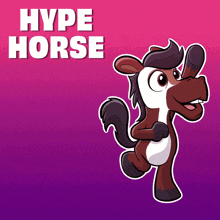a picture of a horse with the words hype horse above it