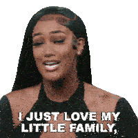 I Just Love My Little Family Girl Nique Brown Sticker