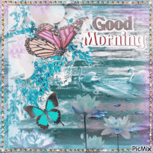 Good Morning Swan GIF - Good Morning Swan Butterfly GIFs