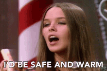 Id Be Safe And Warm Michelle Phillips GIF - Id Be Safe And Warm Michelle Phillips The Mamas And The Papas GIFs