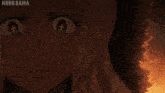 a close up of a cartoon face with the words ndds sama written below it