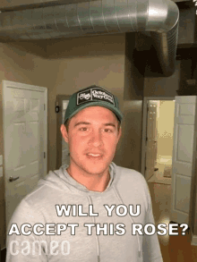 Will You Accept This Rose Peter Weber GIF - Will You Accept This Rose Peter Weber Cameo GIFs