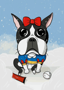 Pancetta Snowdog GIF - Pancetta Snowdog Bostonterrier GIFs