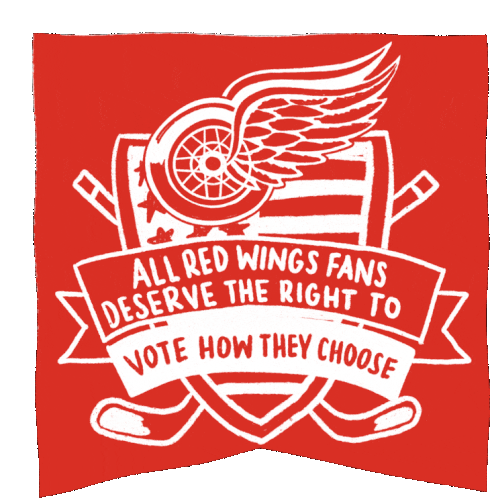 All Red Wings Fans Deserve The Right To Vote How They Choose Michigan Sticker - All Red Wings Fans Deserve The Right To Vote How They Choose Michigan Michigan Voting Stickers