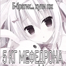 a picture of a girl with a white rabbit and the words 5 kg mededpona