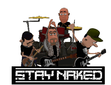 Rock Stay Naked Sticker - Rock Stay Naked Band Stickers