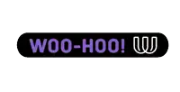a sign that says woo-hoo-u with stars around it