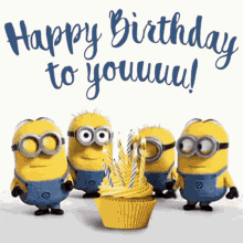 Happy Birthday Minions GIF - Happy Birthday Minions Despicable Me GIFs