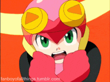 fanboyofallthings.tumblr.com shows a cartoon character with a pink helmet