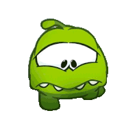 Disappointed Om Nom Sticker - Disappointed Om Nom Cut The Rope Stickers