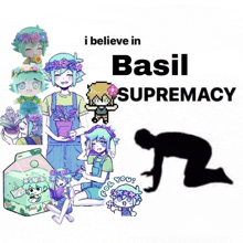 a poster that says ' i believe in basil supremacy '