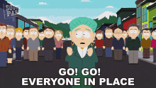 Go Go Everyone In Place GIF - Go Go Everyone In Place Mayor Mcdaniels GIFs
