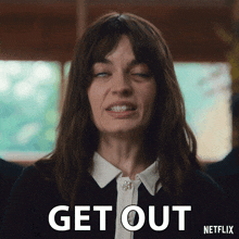 Get Out Maeve Wiley GIF - Get Out Maeve Wiley Emma Mackey GIFs