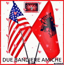 flamuri hearts love flags due bandiere amiche