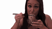 noodles eating