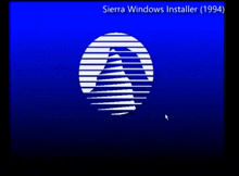 a computer screen shows the sierra windows installer 1994