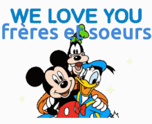 Freresetsoeurs We Love You Siblings GIF - Freresetsoeurs We Love You Siblings Mickey Mouse GIFs