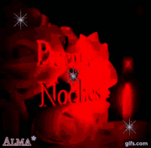 Buenas Noches Rosas Rojas Alma GIF - Buenas Noches Rosas Rojas Alma GIFs
