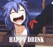 levy mc garden fairy tail manga drunk happy drunk