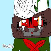 a drawing of a cartoon character with the words flipa clip below it