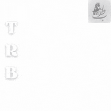 a black and white photo of a man with the letters trb written on it