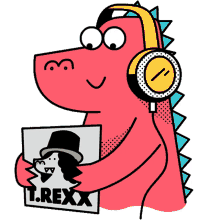 geraldthe jurassic giant dinosaur music lover rexx love it