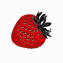 Strawberry Creepy GIF - Strawberry Creepy Eyes GIFs