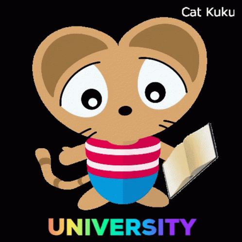 Uni University GIF - Uni University Cat Kuku - Discover & Share GIFs